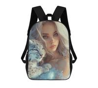 sinyumoney Winter Fantasy with Lynx School Bags School Secondary High School College Backpack Travel for Men, Women & Teenage Boys 17inch