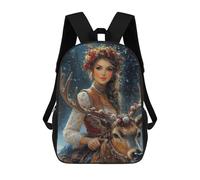 sinyumoney Winter Forest Fantasy-1 Backpack School Bag Fashion Stationery Backpack Waterproof Casual Daypacks- Perfect for Travel, Work And Daily Use 17inch
