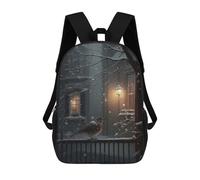 sinyumoney Winter IV 3D Printed Kids School Bag Rucksacks Children's School Fashion Casual Back Pack High Capacity Travel Book Bags Backpack for Kids 17inch
