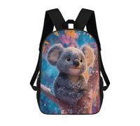 sinyumoney Winter Koala in Snow 3D Printed Kids 17inch Backpacks Boys Fashion Travel Backpacks School Bag for Boys Elementary And Middle School Students