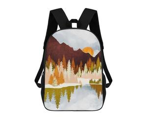 sinyumoney Winter Lake Forest Backpack School Daypacks Business Backpack Water Resistant Bookbag for Men, Women & Teenage Boys 17inch