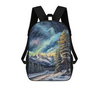 sinyumoney Winter Landscape School Backpack for Girls 17inch Casual Daypack Lightweight Rucksack Boy Girl Backpack for Middle School Students