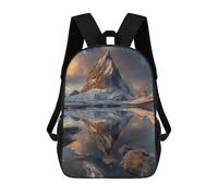 sinyumoney Winter Peak Reflection Backpack School Bag Water Resistant Computer Rucksack for Campus Outdoor Travel Sports 17inch