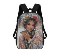 sinyumoney Winter Snake Portrait School Bags Large Water Resistant Laptop Backpack - Perfect for Travel, Work And Daily Use 17inch
