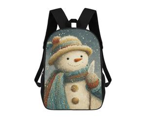 sinyumoney Winter Snowman Painting Backpack School Bag Business Durable Laptop Bag for Campus Outdoor Travel Sports 17inch