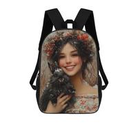 sinyumoney Winter Wonderland Bunny-4 Backpack 3D Printed Kids School Backpack High Capacity Travel Backpacks Book Bags Kids Backpack 17inch