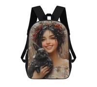 sinyumoney Winter Wonderland Bunny-5 Rucksack Water Resistant Travel Backpack Computer Bag for Campus Outdoor Travel Sports 17inch