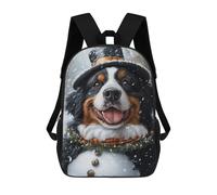 sinyumoney Winter Wonderland Dog Backpack School Computer Rucksack for School/Work/Travel- Perfect for Travel, Work And Daily Use 17inch