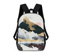 sinyumoney Winters Day Children's Backpack, 17 Inch 3D Printed School Backpack, Backpack Cartoon Adjustable School Bag for Primary School