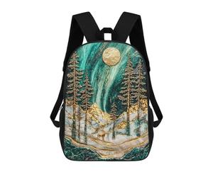 sinyumoney Winters Golden Glow Rucksack Rucksack Casual Daypacks School Work Travel Bag for School/Work/Travel 17inch
