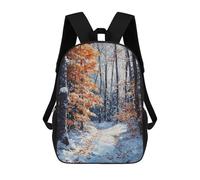sinyumoney Winters Path Backpack with Pocket 3D Printed Backpacks, Travel Rucksacks Book Bags Kids School Bag 17inch