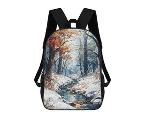 sinyumoney Winters Whisper Backpack School Lightweight Schoolbag Dayback Bookbag College for Men/Women 17inch
