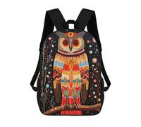 sinyumoney Wise Owl Tribal Style 17 Ronaldo Backpack, Children's Backpack, Student School Bag, Book Bag, 3D Printed School Bag For Boys And Girls, 17inch