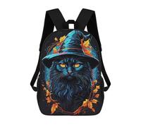 sinyumoney Witch Cat Familiar Backpack School Bag School Secondary High School College Backpack Travel for Boys/Girls/Teenagers 17inch