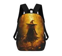 sinyumoney Witch in Autumn Forest-6 School Backpack Lightweight Airport College Students Back Pack for Boys/Girls/Teenagers 17inch