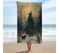 sinyumoney Witch in Winter Forest Bathroom Towels Oversized Highly Absorbent Quick Dry Beach Towel for Outdoor Pool Garden Holiday 130cm*80cm
