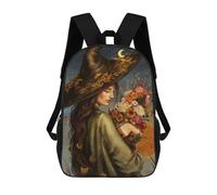 sinyumoney Witch of The Last Blooms Children's School Backpack 3D Printed for Kids Travel Rucksacks Book Bags for Boys Elementary School Students 17inch