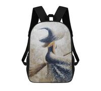 sinyumoney Witch on Broomstick Painting-3 Backpack School Daypacks Business Backpack Water Resistant Bookbag for Camping Outdoor Adventures And Daily Travel 17inch