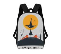 sinyumoney Witching Hour - Cute Halloween Witch Art Backpack School Bag Lightweight Airport College Students Back Pack for Men/Women 17inch