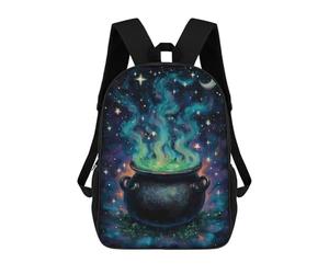 sinyumoney Witchs Cauldron Under A Starry Sky Backpack Kids School Bag Boys Cartoon 3D Print Students Schoolbag Laptop Daypack for Boys Girls 17inch