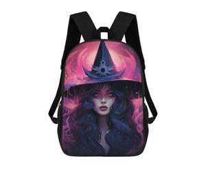 sinyumoney Witch's Enchanted Hat -1 School Bag 3D Printed Children's School Backpack Casual Fashion Travel Backpacks for Kids School Students 17inch