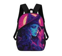 sinyumoney Witch's Enchanted Night Backpack School Water Resistant Computer Rucksack for Men/Women 17inch