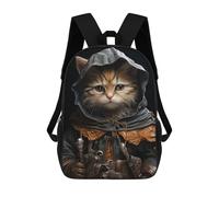 sinyumoney Wizard Cat Backpack School Bag Large Water Resistant Laptop Backpack for School/Work/Travel 17inch