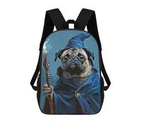 sinyumoney Wizard Dog School Backpack for Girls Backpack Water Repellent Casual Daypack Lightweight Rucksack Boy Girl School Backpack 17inch