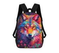 sinyumoney Wolf Art Series Style 11 Children's Backpacks 17inch School Backpack 3D Printed Bag Bookbag for Kids Travel Rucksacks Boy Girl Book Bags Kids School Bag