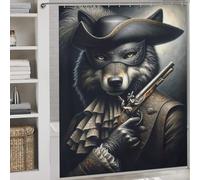 sinyumoney Wolf As An Outlaw Bath Shower Curtains Mildew Quick Drying Proof Resistant Modern Fabric Bathroom Decor Set for Home Bathroom Toile Hotel Decor 69.69x70.87Inch（177x180cm）