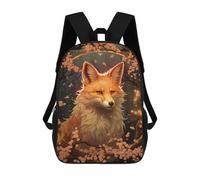 sinyumoney Wolf Cherry Blossom Backpack School Lightweight Casual Daypack School Backpacks for School/Work/Travel 17inch