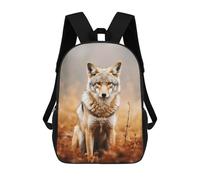 sinyumoney Wolf Cub Backpacks 3D Printed 17inch Kids School Backpack Outdoor Casual Daypack Casual Travel Bags for Middle School Students