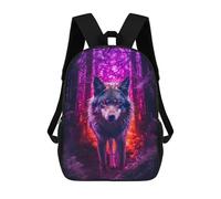 sinyumoney Wolf Dark Forest Backpack School Bag Water Resistant Travel Backpack Computer Bag for Girls Boys Teenage 17inch