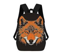 sinyumoney Wolf Face Art Rucksack Large Lightweight Casual Backpack for Campus Outdoor Travel Sports 17inch