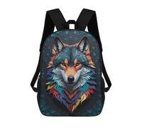 sinyumoney Wolf Face School Backpack Lightweight Airport College Students Back Pack- Perfect for Travel, Work And Daily Use 17inch