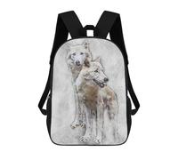 sinyumoney Wolf Family Backpack School Business Laptop Rucksack Bag Unisex Casual Daypack for Girls Boys Teenage 17inch