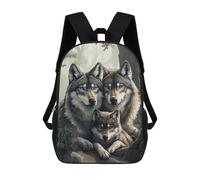 sinyumoney Wolf Family in Forest School Backpack Lightweight Schoolbag Dayback Bookbag College for Men, Women & Teenage Boys 17inch