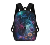 sinyumoney Wolf Fantasy Art Print Backpack School Bag Travel College Rucksack Backpacks for Girl, Teen Girls 17inch