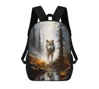 sinyumoney Wolf Forest Rucksack Computer Rucksack for School/Work/Travel for Camping Outdoor Adventures And Daily Travel 17inch
