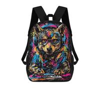 sinyumoney Wolf Headphone Music Kids Backpack, School Bag for Boys And Teenager, Gifts Travel Backpack Schoolbag Backpack Bookbag 17inch