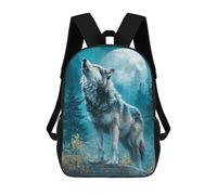 sinyumoney Wolf Howling at Moon-6 Rucksack Business Laptop Rucksack Bag Unisex Casual Daypack for Girls Boys Teenage 17inch