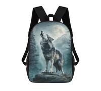 sinyumoney Wolf Howling at Moon Poster-1 School Bags Large Water Resistant Laptop Backpack - Perfect for Travel, Work And Daily Use 17inch