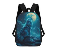 sinyumoney Wolf Howling School Backpack Work Laptop Backpack Rucksack Bag for Teenage Girls Boys Women Men 17inch