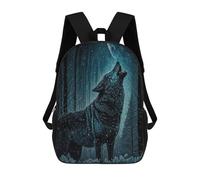 sinyumoney Wolf Howls at Moon Backpack School Bag Travel College Rucksack Backpacks for Camping Outdoor Adventures And Daily Travel 17inch