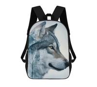 sinyumoney Wolf Husky Dog Backpack School Lightweight Casual Daypack School Backpacks for School/Work/Travel 17inch