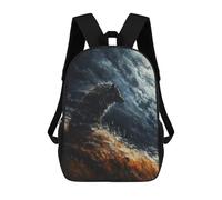 sinyumoney Wolf in Stormy Sky School Backpack Water Resistant Travel Backpack Computer Bag for Girls Boys Teenage 17inch