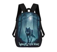 sinyumoney Wolf in The Mist School Backpack Business Laptop Rucksack Bag Unisex Casual Daypack for Men/Women 17inch