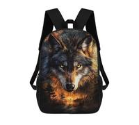 sinyumoney Wolf in The Wilderness Backpack School Lightweight Casual Daypack School Backpacks for School/Work/Travel 17inch