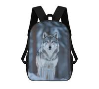 sinyumoney Wolf in Winter Forest School Backpack Work Laptop Backpack Rucksack Bag for Teenage Girls Boys Women Men 17inch