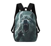 sinyumoney Wolf Lightning Casual Daypack Backpacks School Bag for Girls Boys High College Teens Knapsack Men Women Travel Laptop Rucksack College Bookbag 17inch